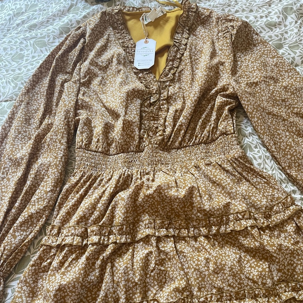 Yellow floral dress